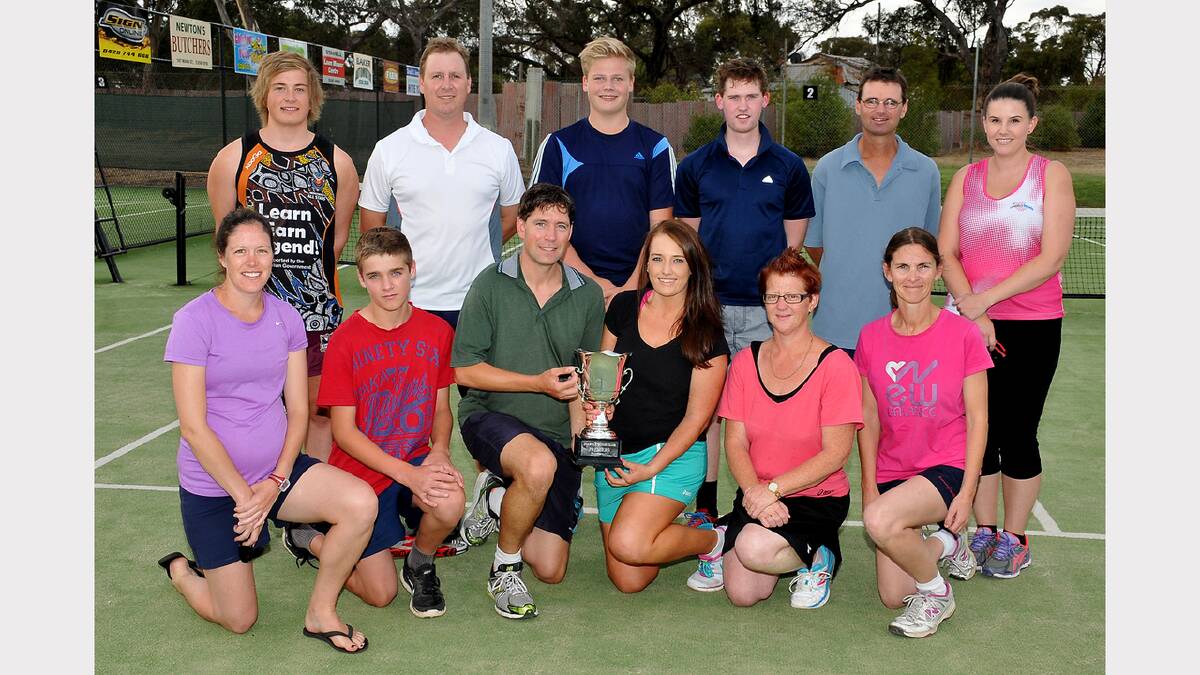 The winning Stawell Toyota team (back) Charlie Reading, Phil Hutton, Aiden Jenzs, Nick Seeary, Shane Freeland, Romy Young; (front) Jemma Clarkson, Paul Summers, Nathan Baker, Jaiden Bach, Naomi Hoffman, Jenny Stevens.