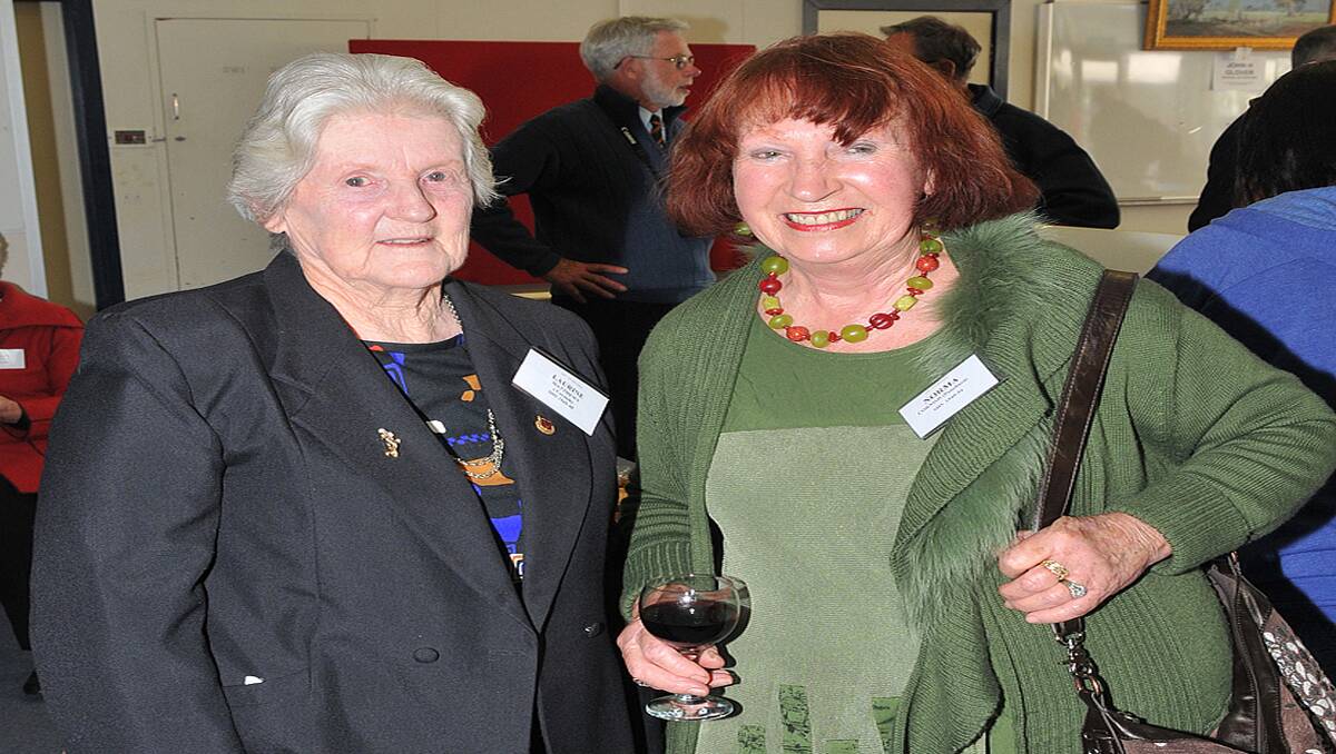 Recalling old times Lorraine Matthews and Norma Cornish at the Stawell High School - Technical School reunion held at the Secondary College earlier this month. 