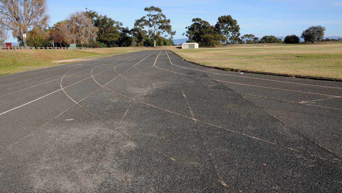 Temporary repair works will be carried out on the North Park athletic track this year, before major repairs in 2013. Picture: KERRI KINGSTON 