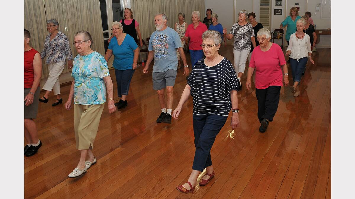Stawell Senior Citizens line dancers go through their paces as they gear up for the annual social.
