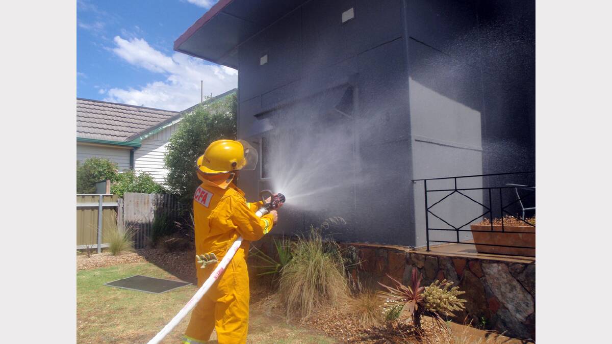 Firefighters used the new Protek nozzle made possible through a Stawell Gold Mines grant, when extinguishing a house fire in Napier Street on Tuesday.