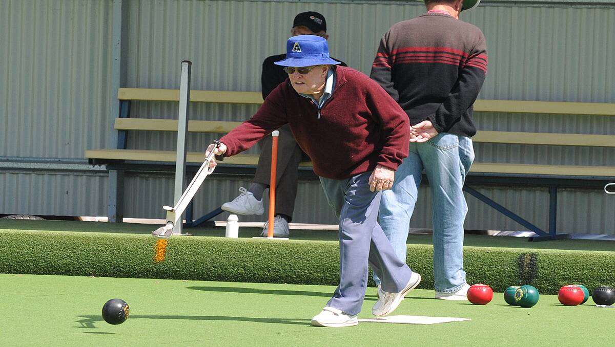 The bowling season is back in full swing and Alec Hunt was on the greens playing in the Stawell Bowling Club’s bankers event last Saturday. Picture: MARK McMILLAN