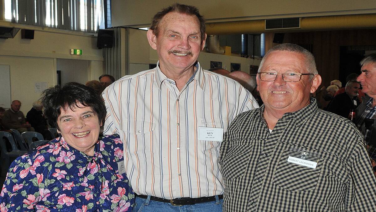 Judy Beck and Ken Beck met up with former school mate Robert Lackmann (right) at the reunion. 