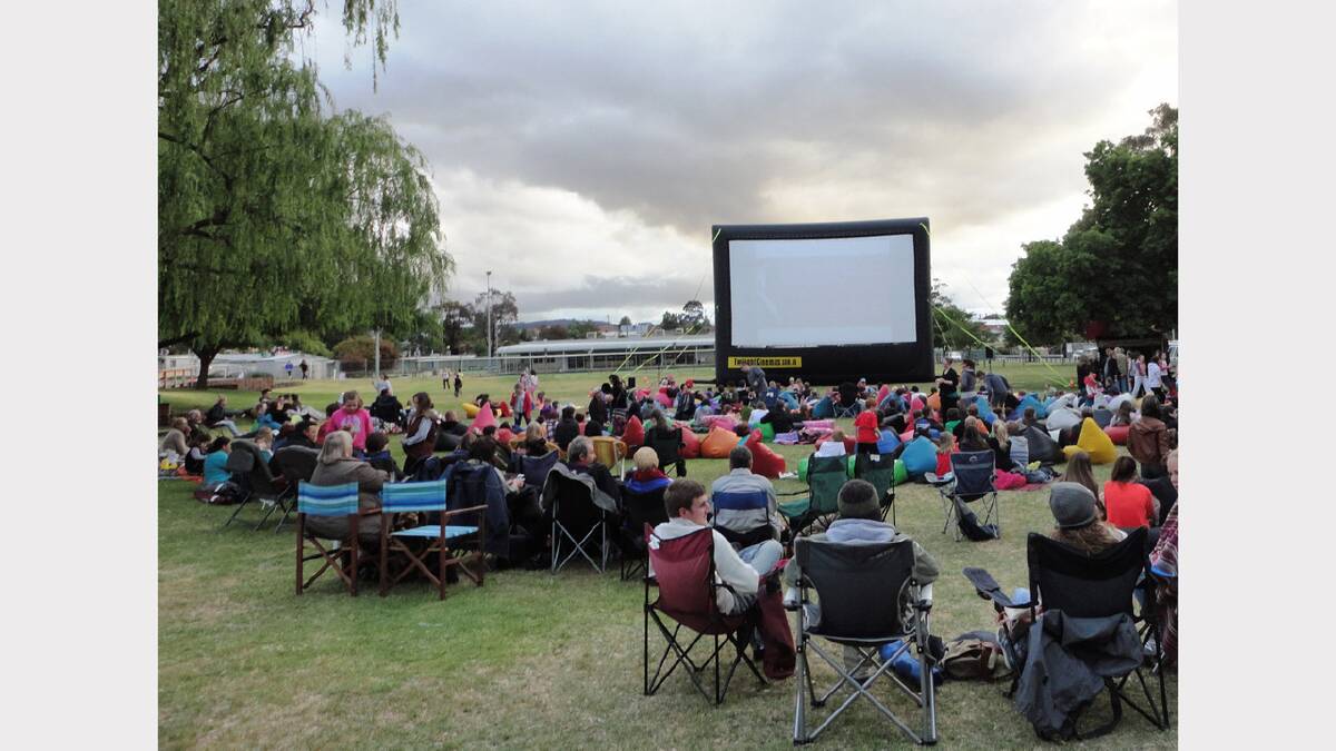The twilight cinema at Cato Park attracted more than 400 people.