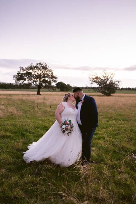 FAIRYTALE: The Lawsons at the spontanous wedding at Rocklea Farms in Stonehaven. Picture: CONTRIBUTED