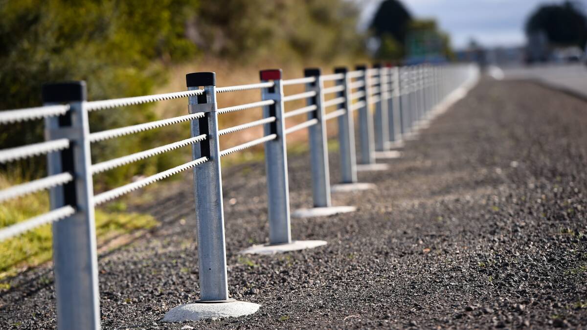 ROAD TOLL: Wire road safety barriers along the Western Highway. Picture: FILE