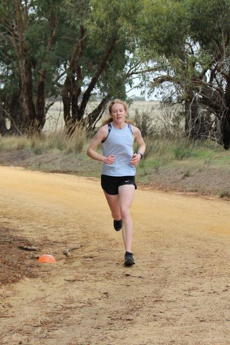 WINNING: Elise Monaghan on her way to a Stawell Saturday Cross Country win. Picture: CONTRIBUTED