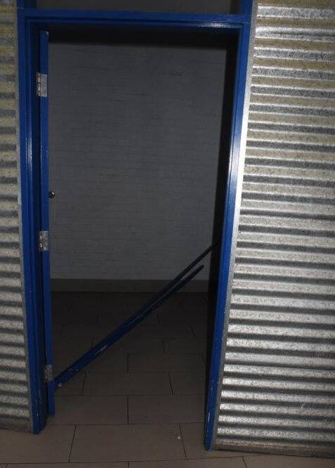 DAMAGE: Police are seeking information in relation to the damage caused at the public toilet block near Main Street, Stawell. Picture: NORTHERN GRAMPIANS POLICE FACEBOOK
