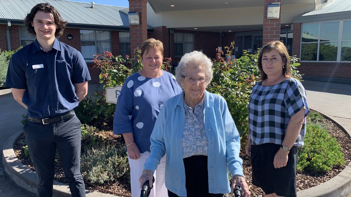 SIGN UP: Eventide Homes' Ned Bohner (left), CEO Sure Blakey, resident Nancy Goodson and Toni Williams want you to sign the petition for aged care reform. Picture: TALLIS MILES