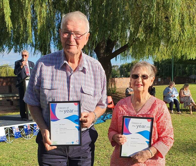 GENEROUS: Ian and Margaret Taylor were jointly awarded Citizen of the Year for 2021. Picture: CONTRIBUTED