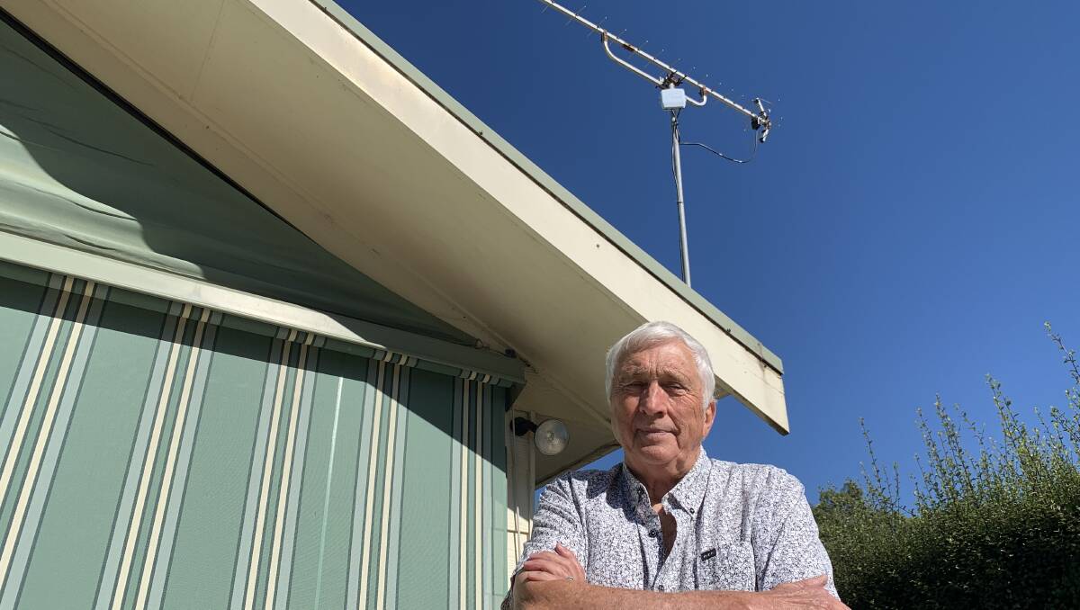 FRUSTRATED: Halls Gap resident Paul Turner's is annoyed by the poor television reception in town. Picture: TALLIS MILES