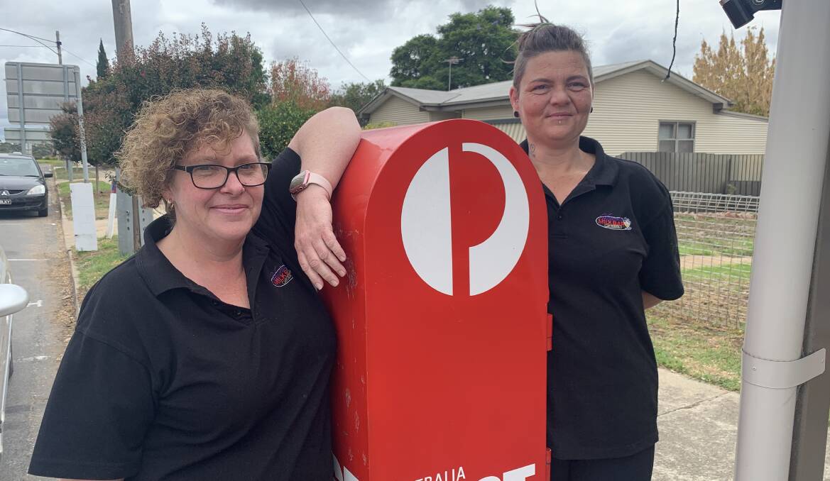  RETURN: Highway Milkbar and Cafe owner Jess Barker (left) and Linda Elliott will be running postal services from the store. Picture: TALLIS MILES