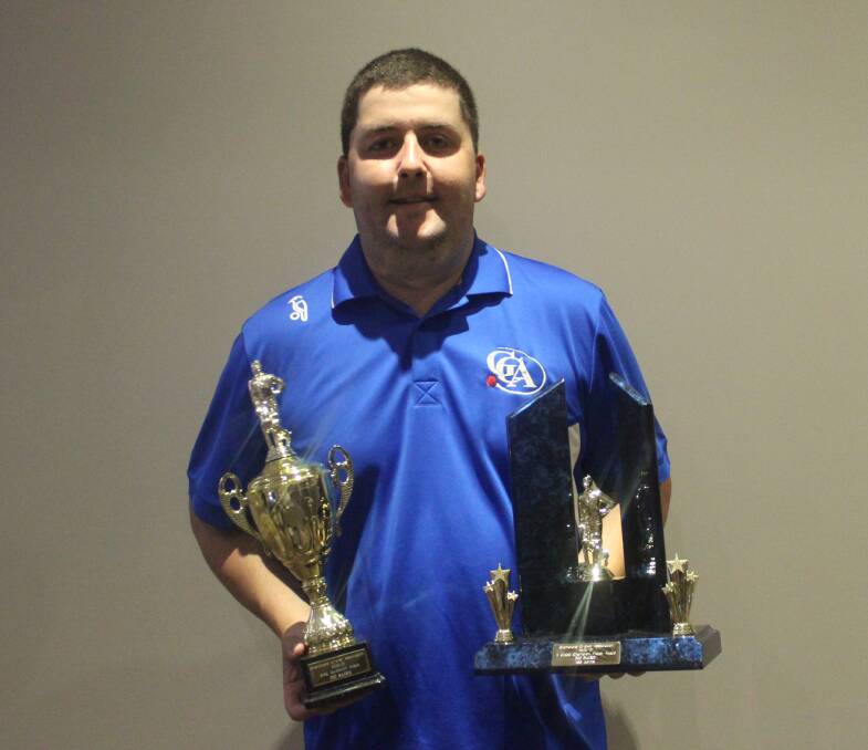 HANDFUL: Youth Club's Nic Baird went home with two big awards after the GCA awards night. Picture: CONTRIBUTED