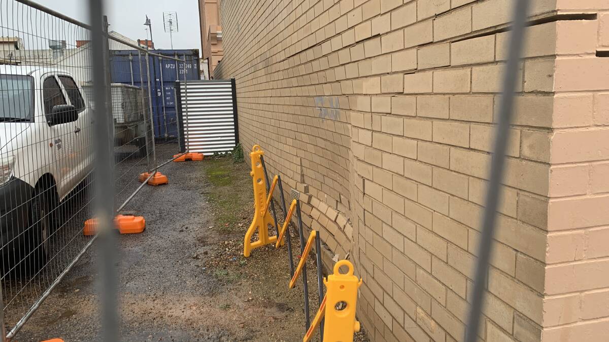 DENT: Damage to the rear of the Stawell Post Office is "significant". Picture: TALLIS MILES