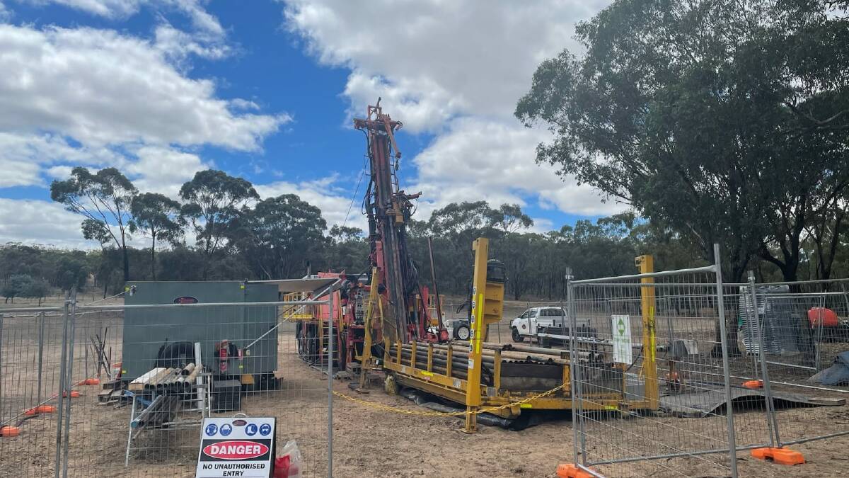 DRILL: The drilling site in St Arnaud that Navarre Minerals are using to search for gold. Picture: CONTRIBUTED
