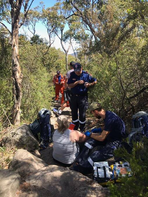 HELP: Ambulance Victoria and Stawell SES are offering assistance to an injured hiker in the Grampians National Park. Picture: CONTRIBUTED