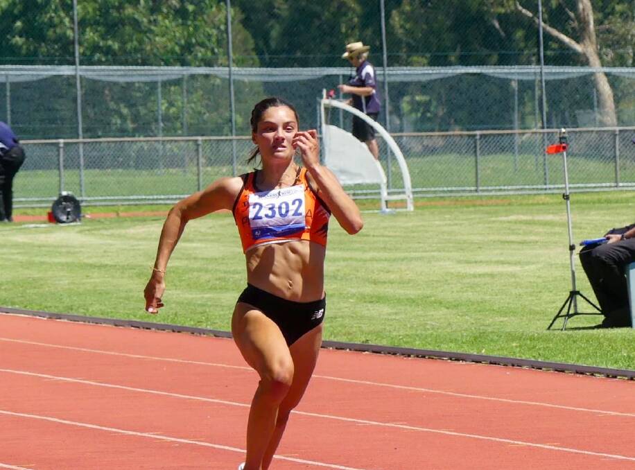 FLYING: Lexi Loziou is preparing to defend her crown at the 2021 Stawell Gift. Picture: CONTRIBUTED