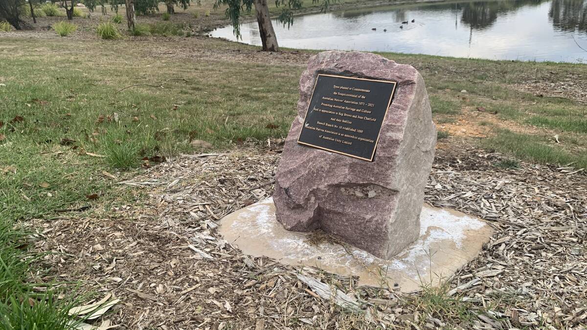 PLAQUE: In its first two years, membership of the Stawell ANA rose to 132 benefit members and 19 honorary members, making it the second largest branch of the Association. Picture: TALLIS MILES