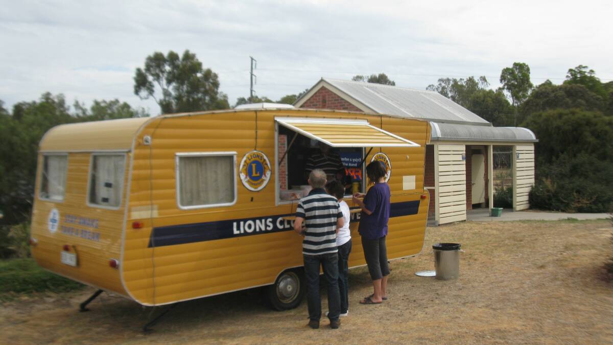 BUSY: The Stawell Lions Club Driver Reviver coffee caravan was a popular stop. Picture: CONTRIBUTED