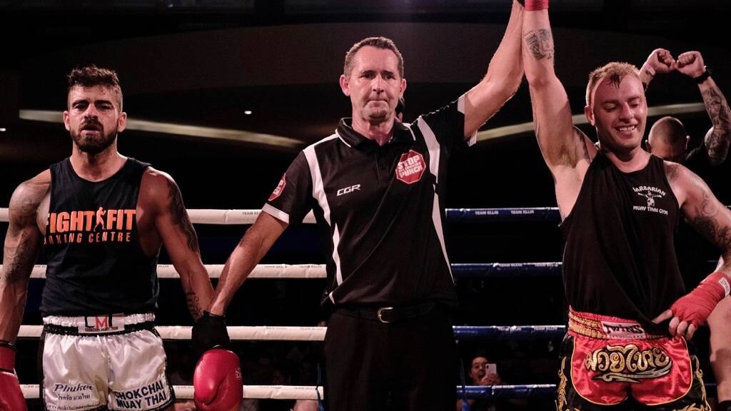 WINNER: Stawell Elite Contender gym owner and personal trainer Damien Smith was declared a unanimous winner his VAMAA match-up. Picture: CONTRIBUTED 