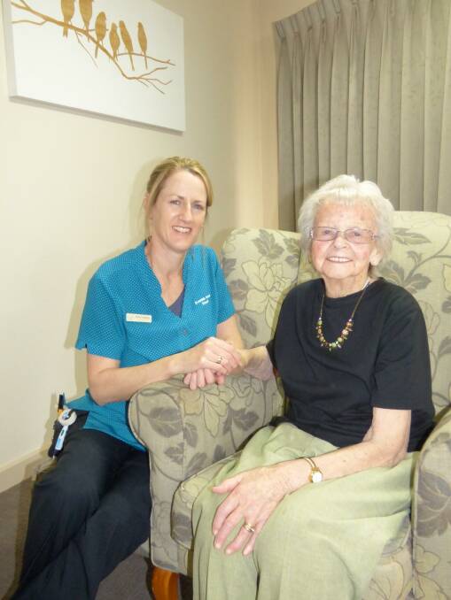 IMPROVEMENT: Stawell's Eventide Homes nurse Monica Hosken and Pat Robson Picture: CONTRIBUTED