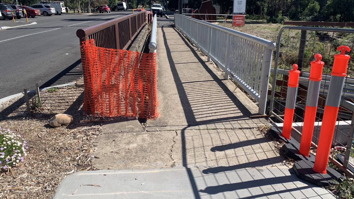 DELAYED: Work to the Stoney Creek pedestrian bridge has been delayed by a week. Picture: TALLIS MILES