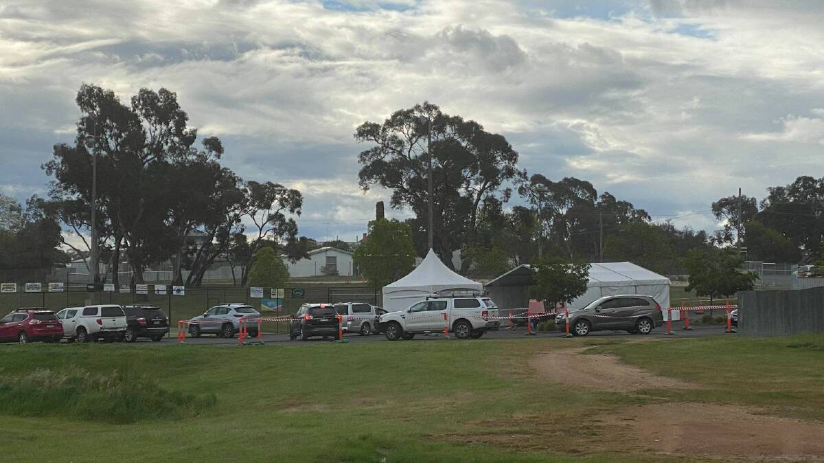 OPEN: A drive-through COVID testing clinic is open in Stawell. Picture: CASSANDRA LANGLEY
