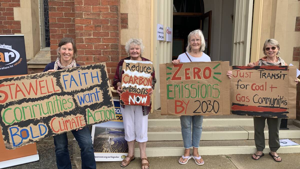 FAITH: Resident gathered at the Stawell Uniting Church to call on great climate action. Picture: TALLIS MILES