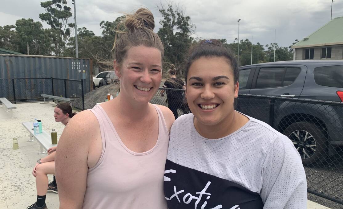 EXCITED: C Grade and under-17 coach Jacqui Ralph and under 15 coach Kyla Pearse are ready for Great Western's return to the court in 2021. Picture: TALLIS MILES