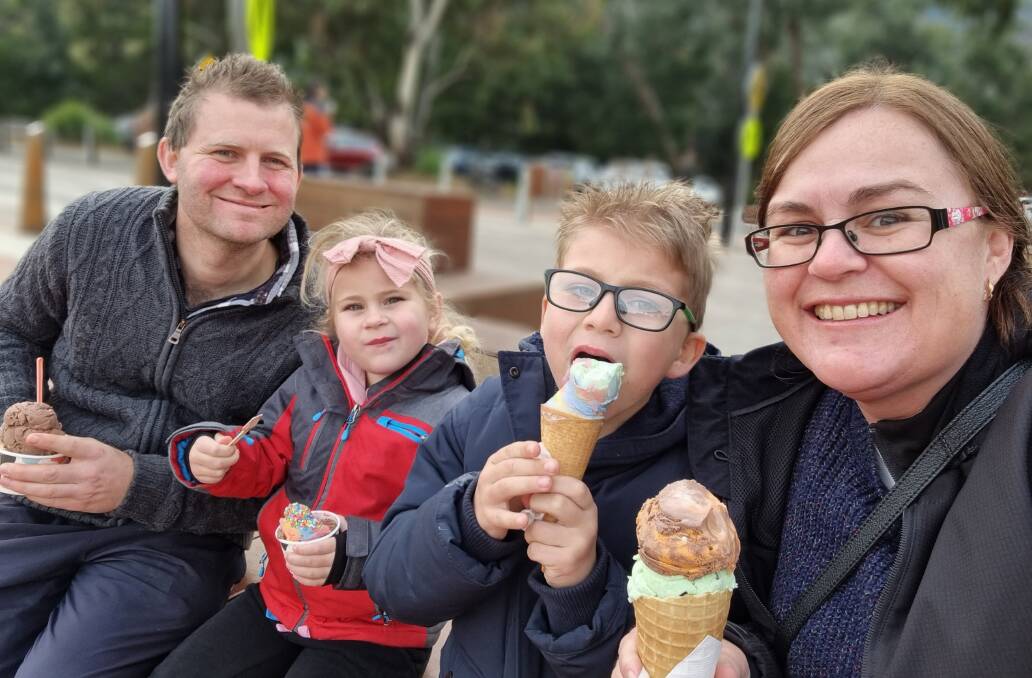 Raoul, Addison, Flynn and Jodie de Gile would love nothing more than to make ever-lasting memories with Mylah. Picture: SUPPLIED