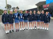 TEAM: WFNL netballers in the cold conditions. Picture: CONTRIBUTED. 