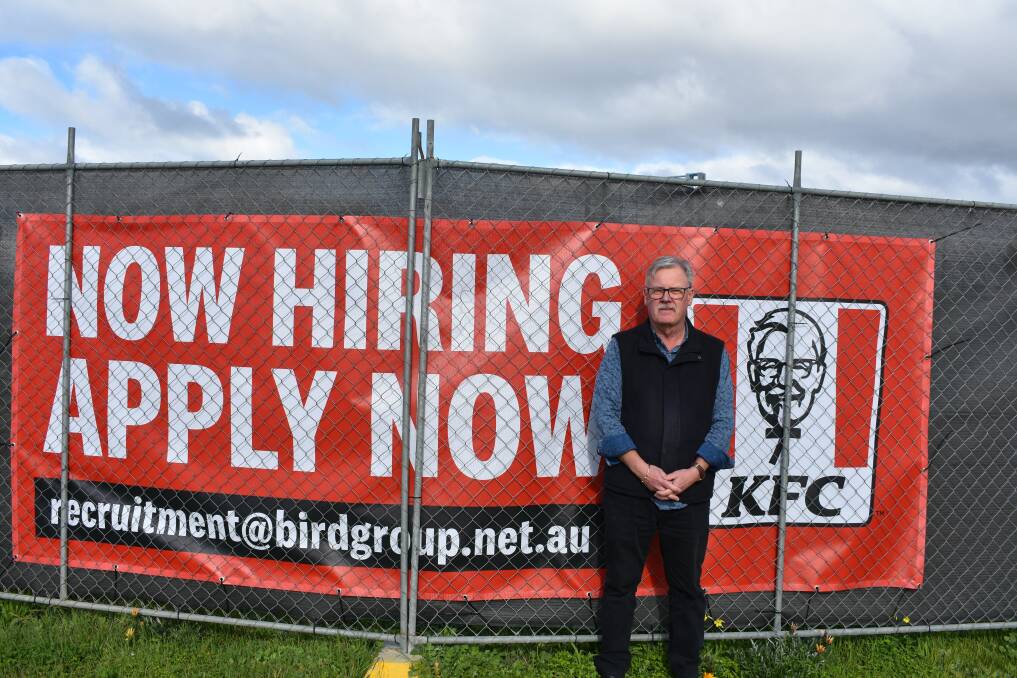 NEW: David Bird at the site of the new KFC Stawell franchise. Picture: JAMES HALLEY