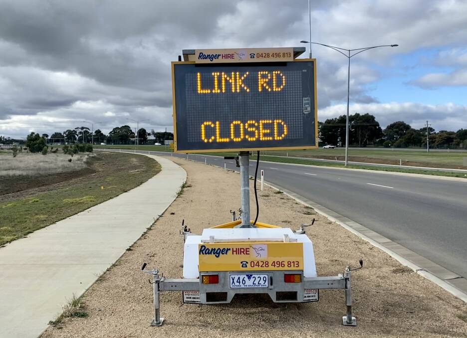 CLOSED: The Ballarat Link Road was closed for emergency works this week, the second time this month. 