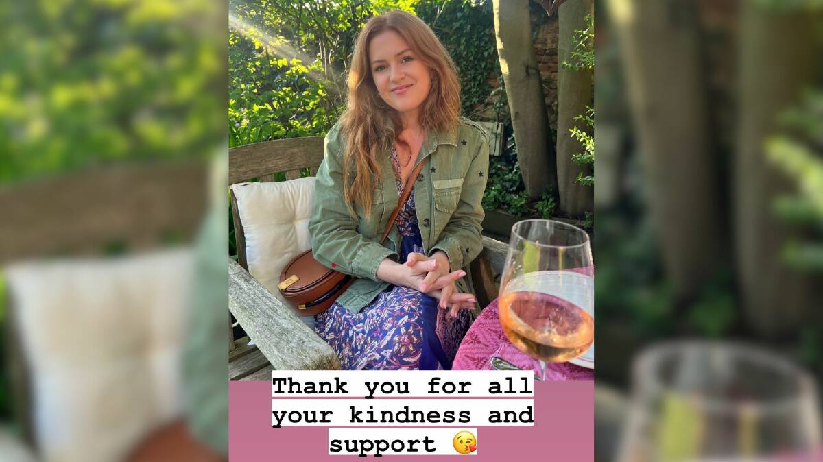 'Thank you for all the kindness and support,' Australian actor Isla Fisher said. Picture via islafisher/Instagram