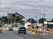 Stawell intersection moves ahead with the installation of lights, but evening work will create delays for motorists. Picture by Sheryl Lowe