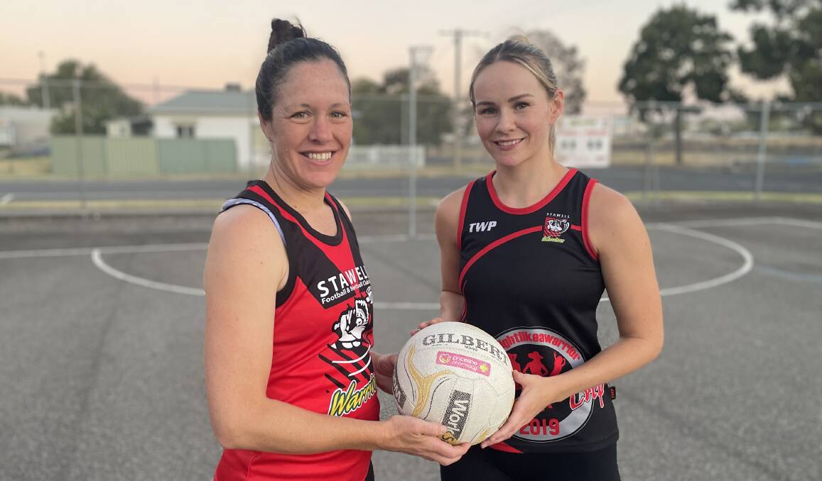 Jemma Clarkson and Rachel Wood will lead Stawell's A Grade netballers in the 2024 WFNL season picture by Lucas Holmes