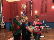Stawell CWA members, Julie Cass, Jo Bertram and Jenny Cray at the Stawell Christmas Tree Festival. Picture supplied