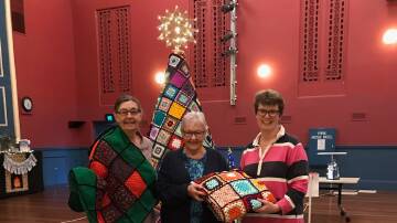 Stawell CWA members, Julie Cass, Jo Bertram and Jenny Cray at the Stawell Christmas Tree Festival. Picture supplied