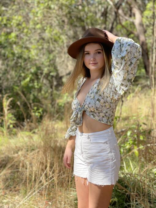 Nashville dreaming: Mia Louise Haggarty, 19, of Seahampton, NSW, hopes to try her luck in Nashville singing or writing country music when she turns 21.