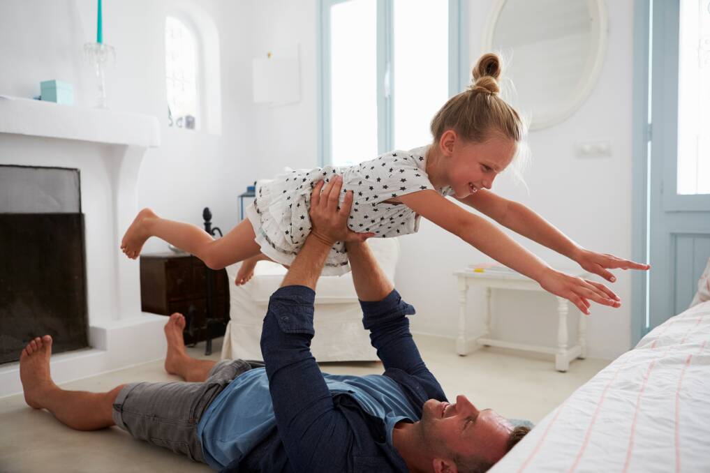 IMPROVISE: Incorporate the kids into your fitness routine and use them in the bench press exercises. They'll love it.