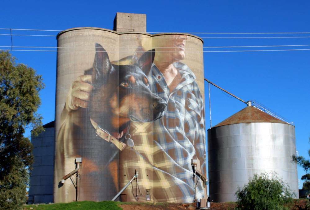 ARTWORK: The newest silo artwork at Nullawil. Picture: CONTRIBUTED