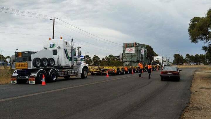 The Superload in Melton on Monday afternoon. Picture: Shipping Containers Victoria/Facebook.
