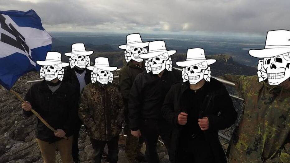 'Antipodean Resistance' neo-Nazis during a training camp in the Grampians in 2017.