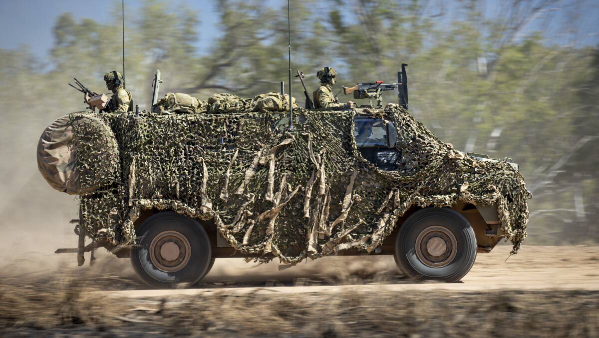 A Bushmaster during a training exercise in Queensland last year. Picture: Defence