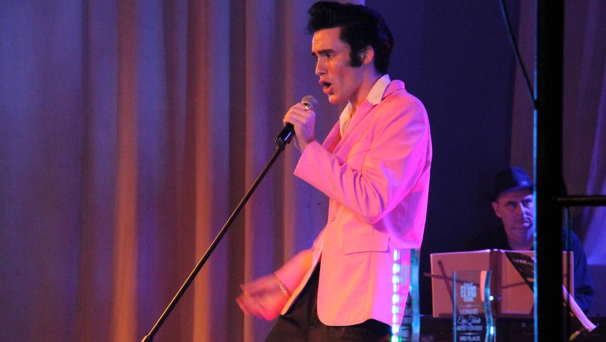Brody Finlay, runner-up in the Ultimate Elvis Tribute Artist competition … sexy and dangerous. 