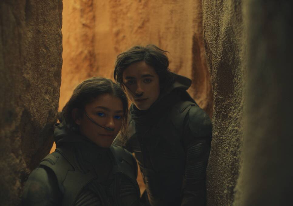 Zendaya as Chani and Timothee Chalamet as Paul Atreides in Dune. Picture: Warner Brothers
