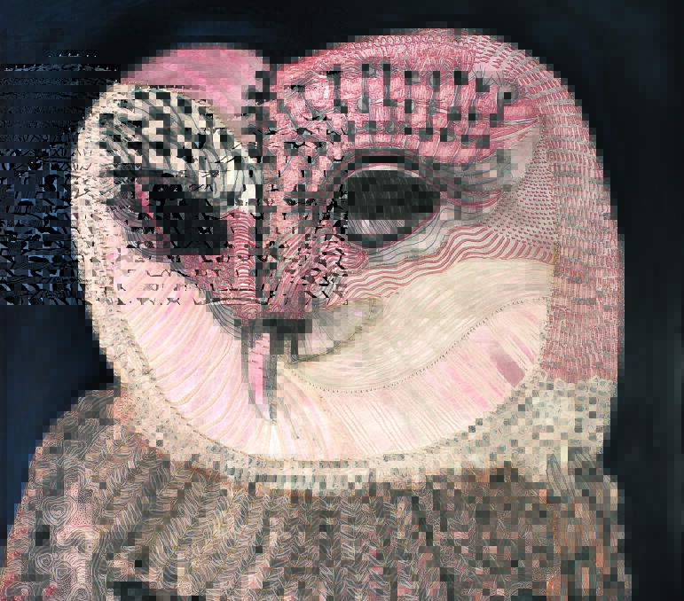 Prayer for Proection (2010): "I paint owls to protect me" says artist Joshua Yeldham.