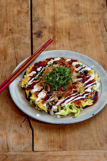 Okonomiyaki (Japanese pancake). Picture: Supplied