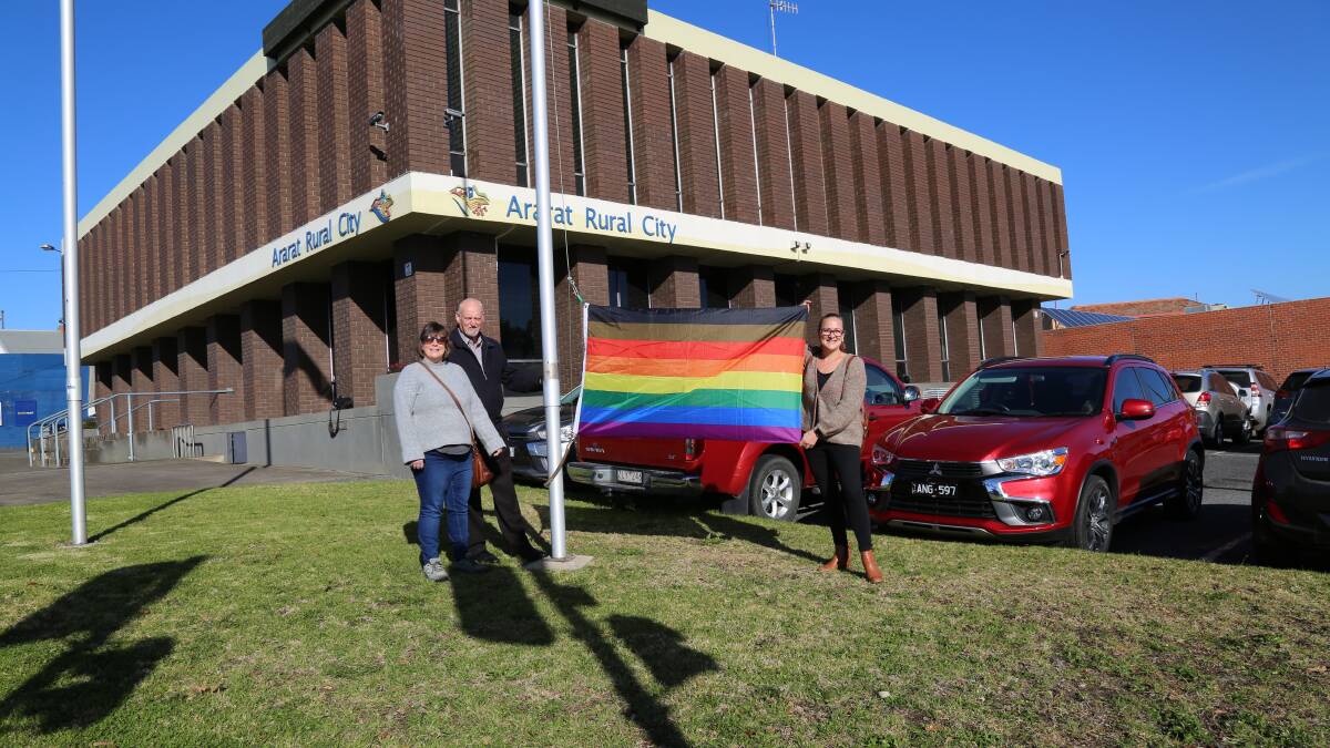 Rainbow of chalk a symbol of Wimmera's support for IDAHOBIT day | Photos