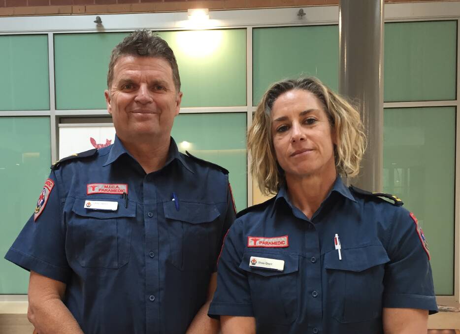 STRONG STANCE: Ambulance Victoria Grampians regional director Chris James and Central Grampians group manager Shea Grant are cracking down on treatment of paramedics.